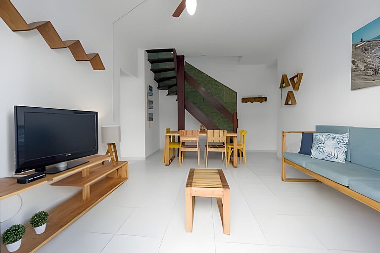 Cobertura p/ 10 | Churrasqueira + Ducha na Prainha