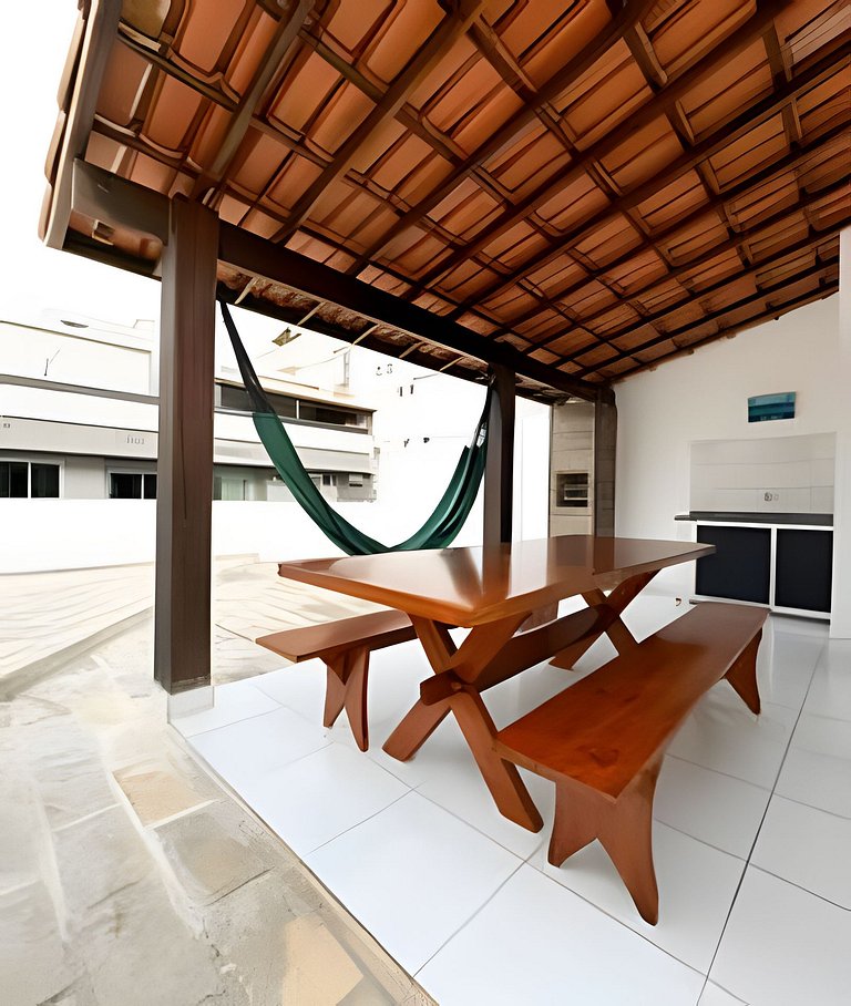 Cobertura p/ 10 | Churrasqueira + Ducha na Prainha