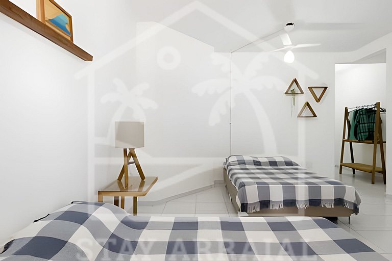 Duplex c/ Terraço e Churrasqueira 1 min da Prainha