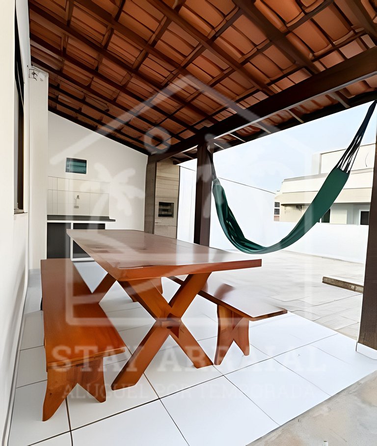 Duplex c/ Terraço e Churrasqueira 1 min da Prainha