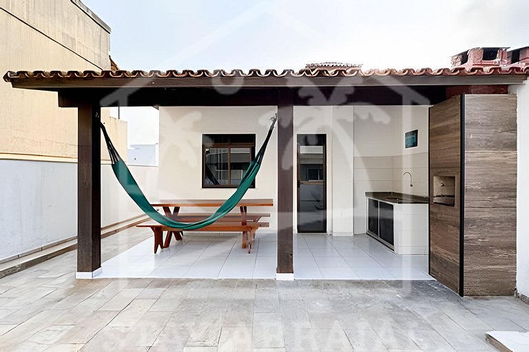 Duplex c/ Terraço e Churrasqueira 1 min da Prainha